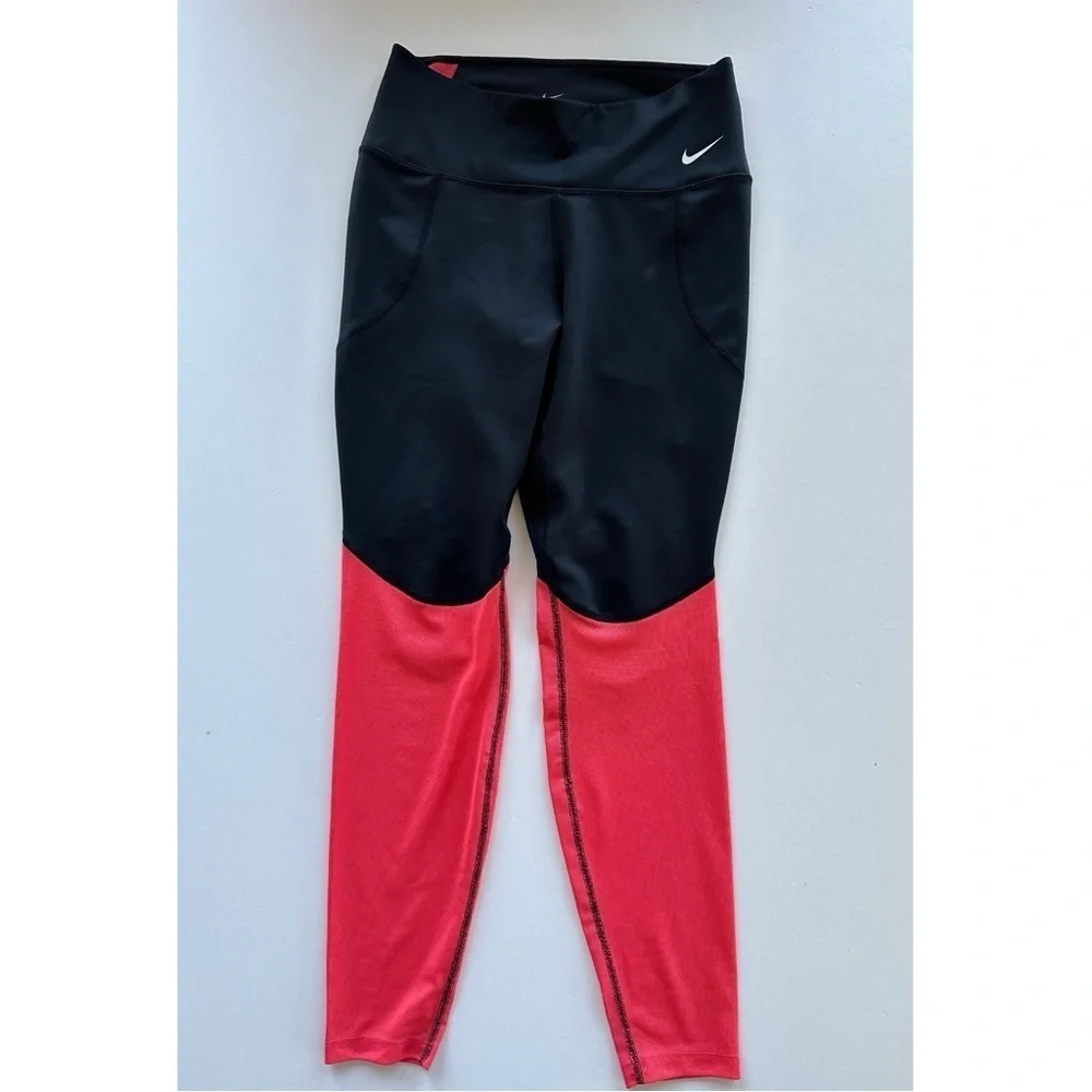 Nike Dri Fit Leggings Size Medium Mesh Colorblock